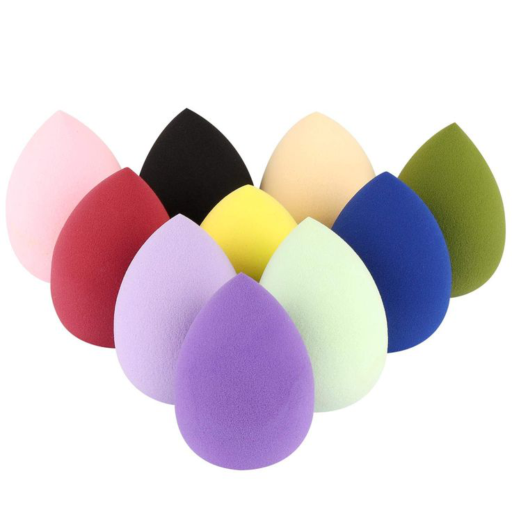 piles of oval/round make up sponges in different colors