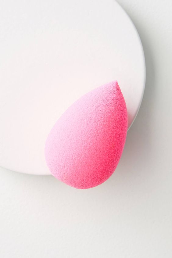a pink makeup sponge