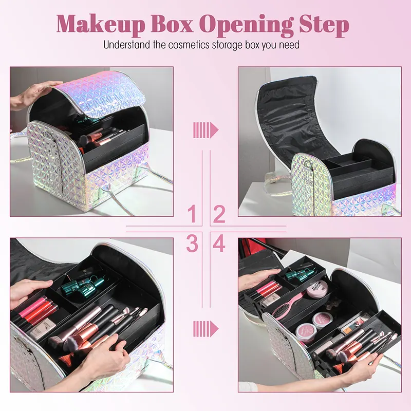 How to use BS-MALL Radiant Cosmetic Makeup Brush Case