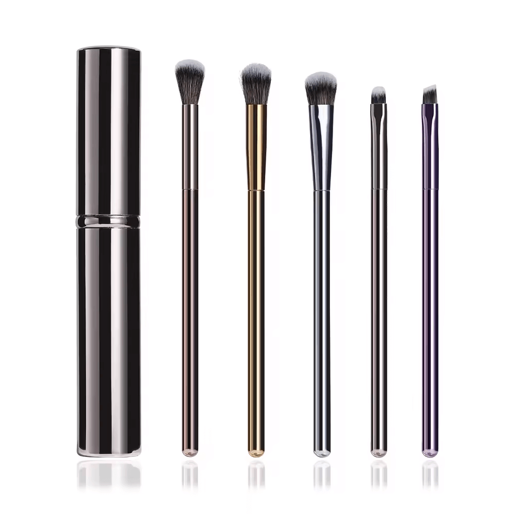 5PCS Eyeshadow Brushes Private Label Soft Synthetic Eye Makeup Brush With Case